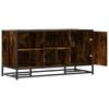 Shoe Bench Smoked Oak 100 x 40 x 53.5 cm Wood Based Panel and Metal