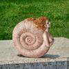 Retro Conch Girl Figurine Sea Snail Women Statue Sculpture Indoor Outdoor Home Office Desktop Bookshelf Decoration Ornament