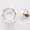Nail Art Acrylic Liquid Dish Bowl Tools with Lid, Glitter Pigment Holder Glass Crystal Cup for