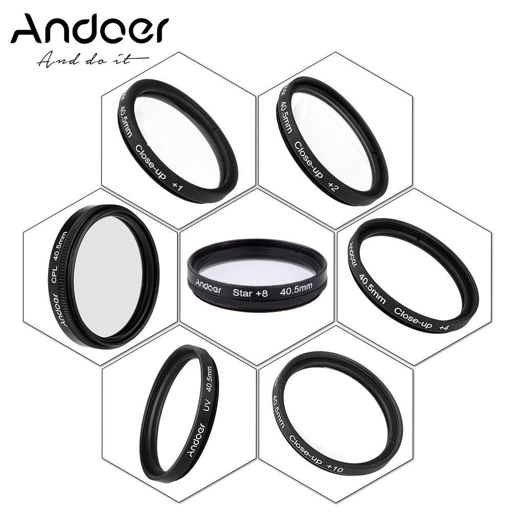 Andoer 40.5mm UV+CPL+Star8+Close-up (+1 +2 +4 +10) Photography Filter Ultraviolet