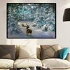 5D DIY vánoční diamantová malba Deer Diamond Winter Diamond výšivka Cross Stitch Home Decor