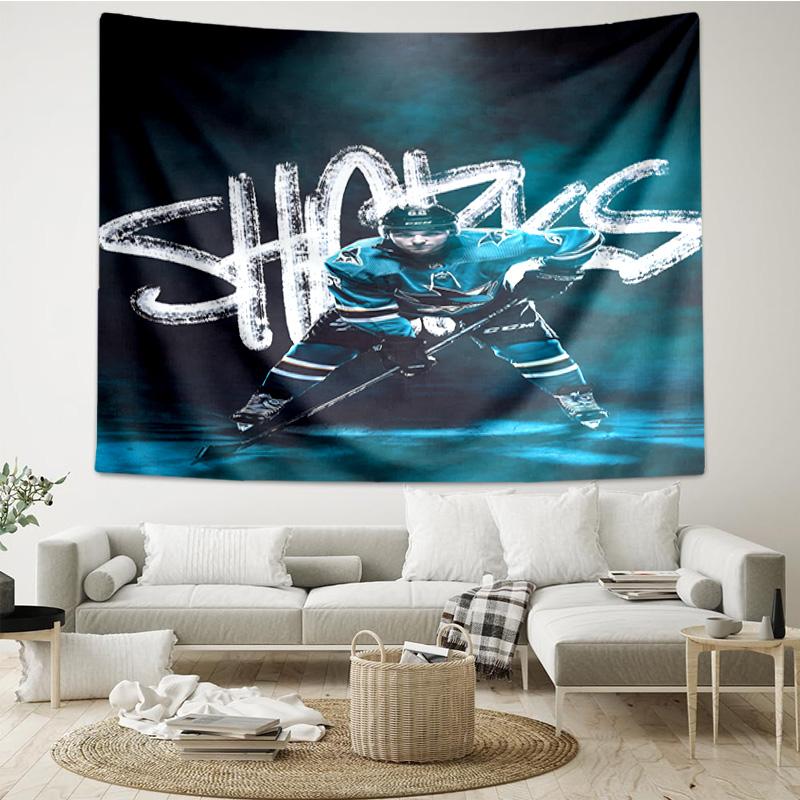 1PC Shark City Lights Tapestry Accessories Playroom Tapestry, for Bedroom,Livingroom, dormitory Room Wall Decor Fan Birthday Gifts