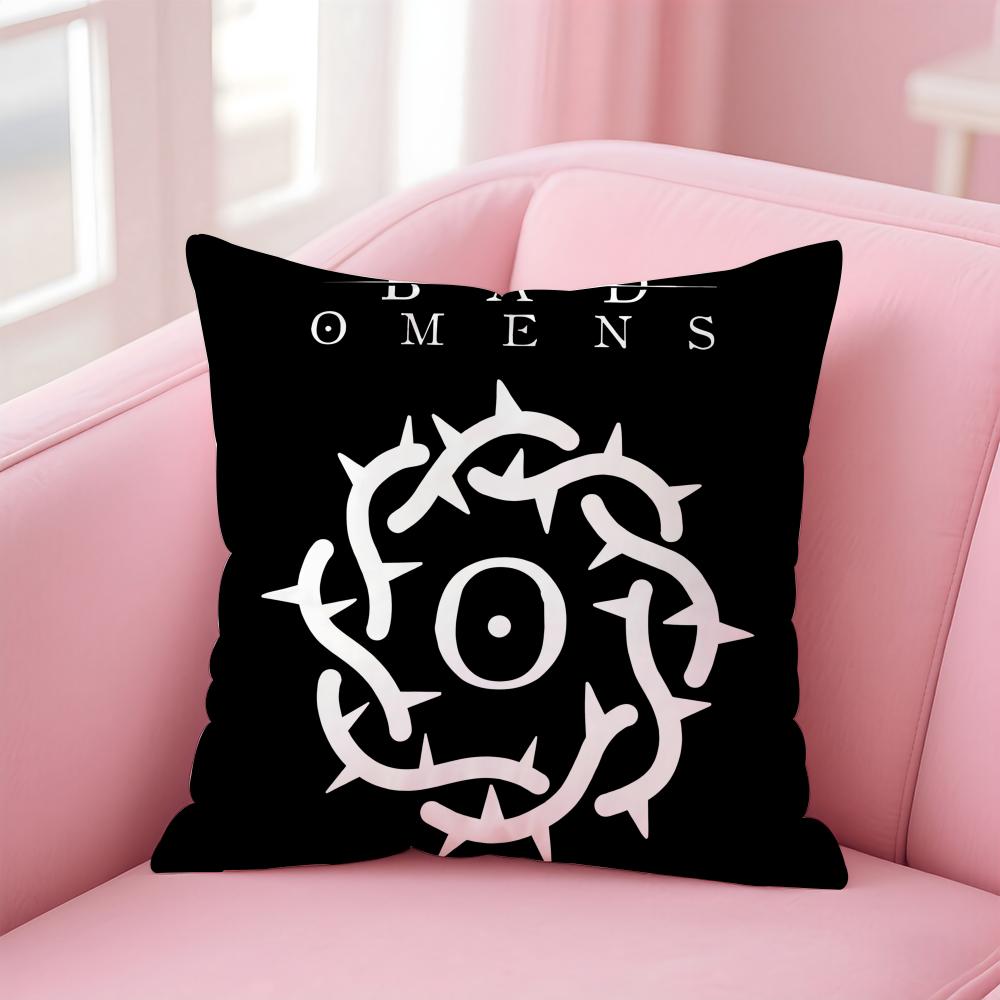 b-Bad Omens band Cushion Cover Comfortable Reversible Pillow Cover Ideal for Car Sofa Bedroom & Beyond
