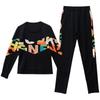 Fashionable Casual Spring and Autumn Korean Style Loose Summer Sweatshirt Two-piece Sportswear Suit for Women