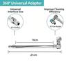 High Pressure Car Wash Gun with 1/4 Quick Plug, Rotating Spray Nozzle Extension Pole for Car Air Conditioner Coil Cleaning