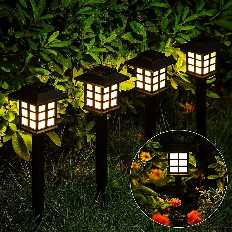2/4/6Pcs Solar LED Pathway Lights Outdoor Waterproof Walkway Garden Decor Street Lamp for Landscape Yard Patio Driveway