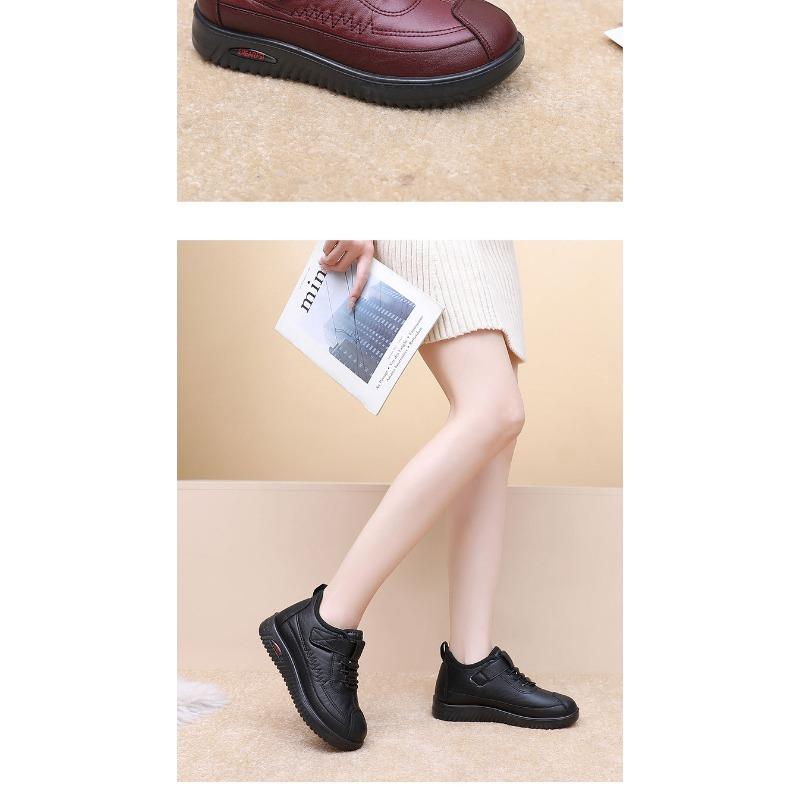 2025 New Winter Women's Cotton Boots Non-slip Comfortable Mom Cotton Shoes Fleece Warm Middle-aged and Elderly Snow Boots