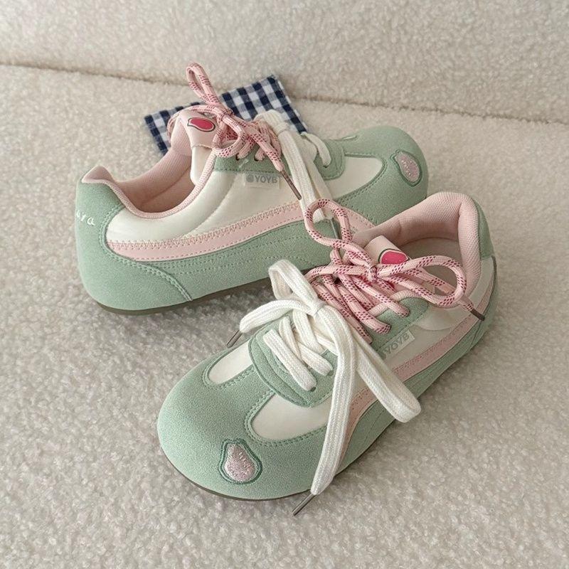 Versatile American Ballet Retro Red Apple Dexun Shoes Women's Summer Casual Board Sneakers