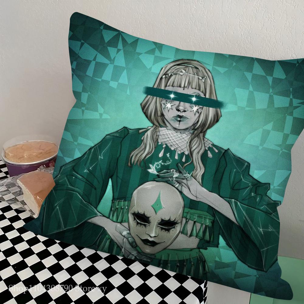 Aurora Aksnes Singer Pillow Case Square Pillow Bedroom Sofa Leisure Comfort Cushion Car Living Room Home Decoration