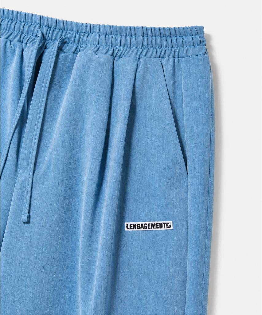 LENGAGEMENT Two-Pleated Wide Banded Slacks [Indian Blue]
