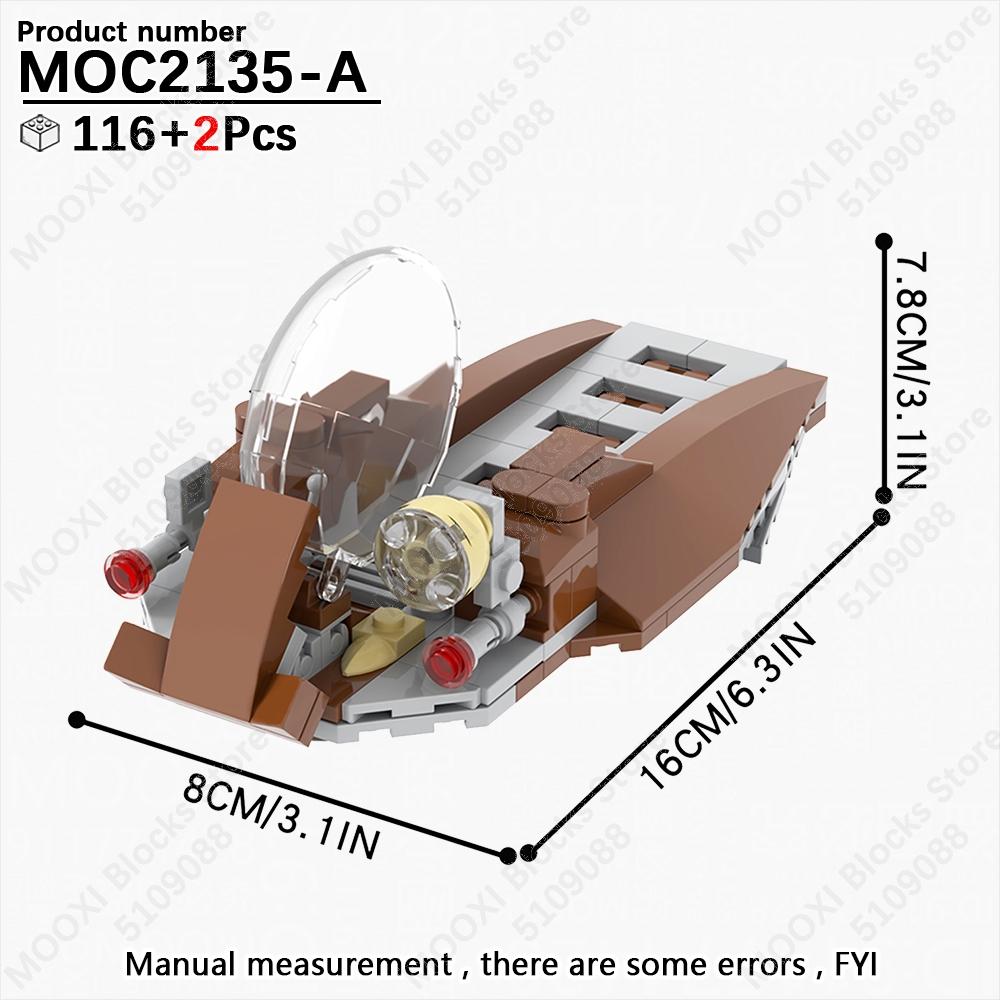 MOOXI Star Wars Mech Veicolo Cannone Carro Armato Armi Nave da Trasporto Soldati Modello Mattoncini Fai da Te Blocchi da Costruzione Assemblati Giocattolo per Bambini