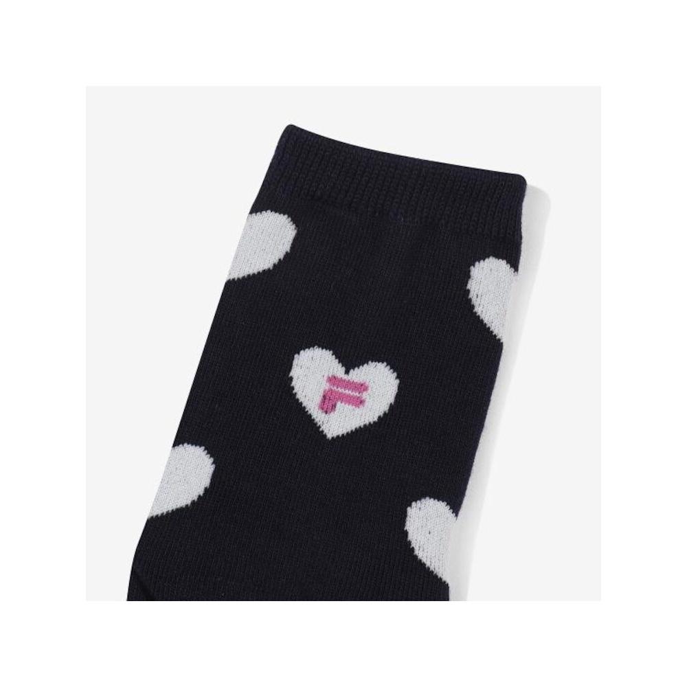 [fila Kids] All Over Heart Pattern Long Neck Socks  Fk3scf5356f Did  q0zFk3scf5356fDid