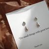 Simple Stud Earrings 2025 Trend Jewelry for Women Silver Color Water Drop Two Use Metal Ear Stud Cute Korean Small Earring Gift