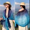 Gradient Cotton Hemp Scarf Desert-Style Vintage Wrinkle Scarf Fashion Winter Warm Casual Scarf Shawl