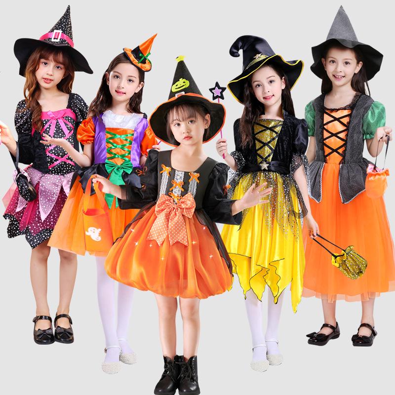 Children's Witch and Princess Halloween Costume Dress