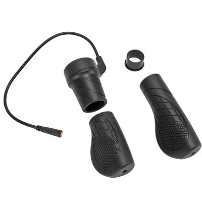 E-Bike Drehgasgriff Sensibel Stabil Roller Geschwindigkeitsreglergriff mit Wasserdichtem Stecker für Bafang Mittelmotor