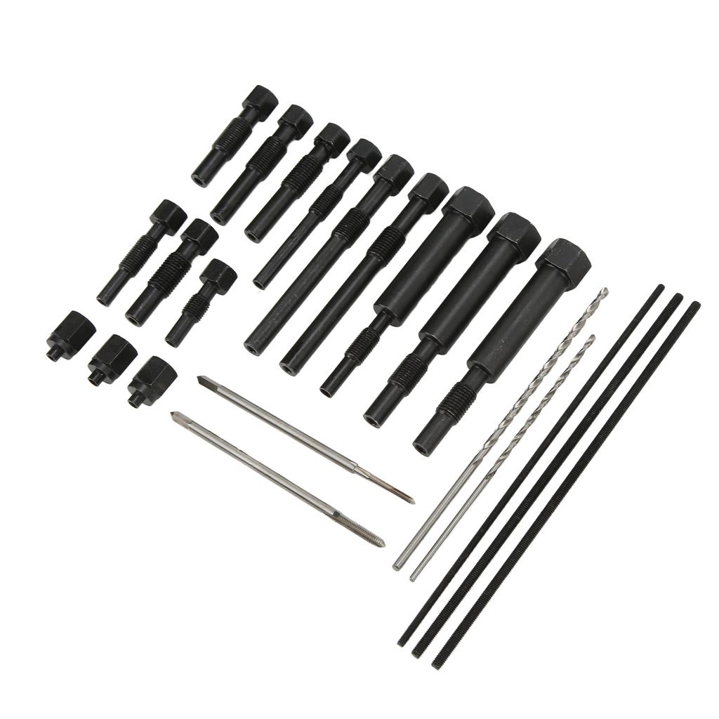 22PCS Set Glow Plug Electrodes Removal Tool Kit Metal Portable Complete with Storage Box