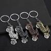 Keychain Pendant Motorcycle Design Zinc Alloy Key Chain with Metal Chain Buckle Lightweight Key Holder Backpack Car Accessory