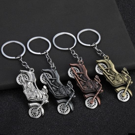 Keychain Pendant Motorcycle Design Zinc Alloy Key Chain with Metal Chain Buckle Lightweight Key Holder Backpack Car Accessory