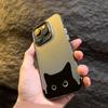 Cute Black Cat Pattern Electroplate IMD Phone Case For  Mi 14 13 12 13T 14T Pro 11 Lite 5G Poco F6 X5 X6 M6 Pro 4G Cover