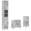 3 Piece Bathroom Cabinet Set HAARLEM Concrete Gray