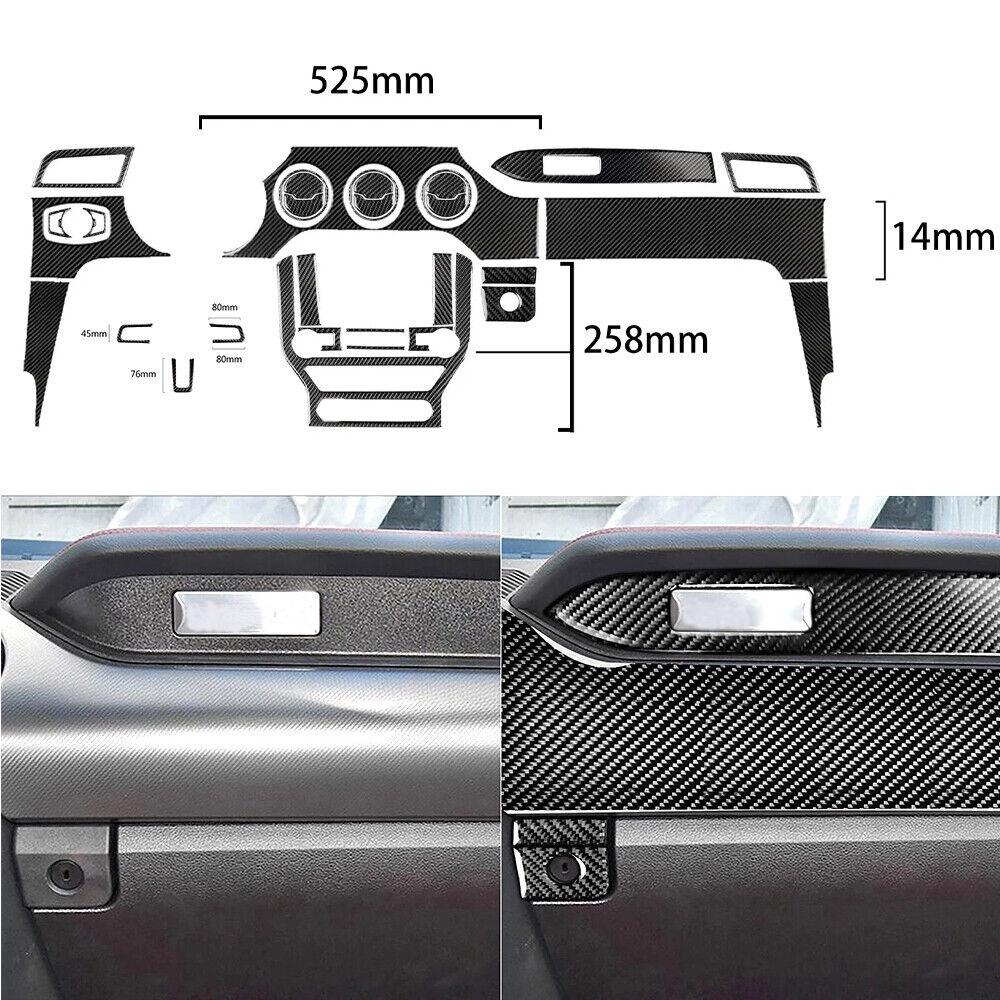 30PCS Carbon Fiber Full Set Interior Decoration Trim Kit For Ford Mustang 2015+