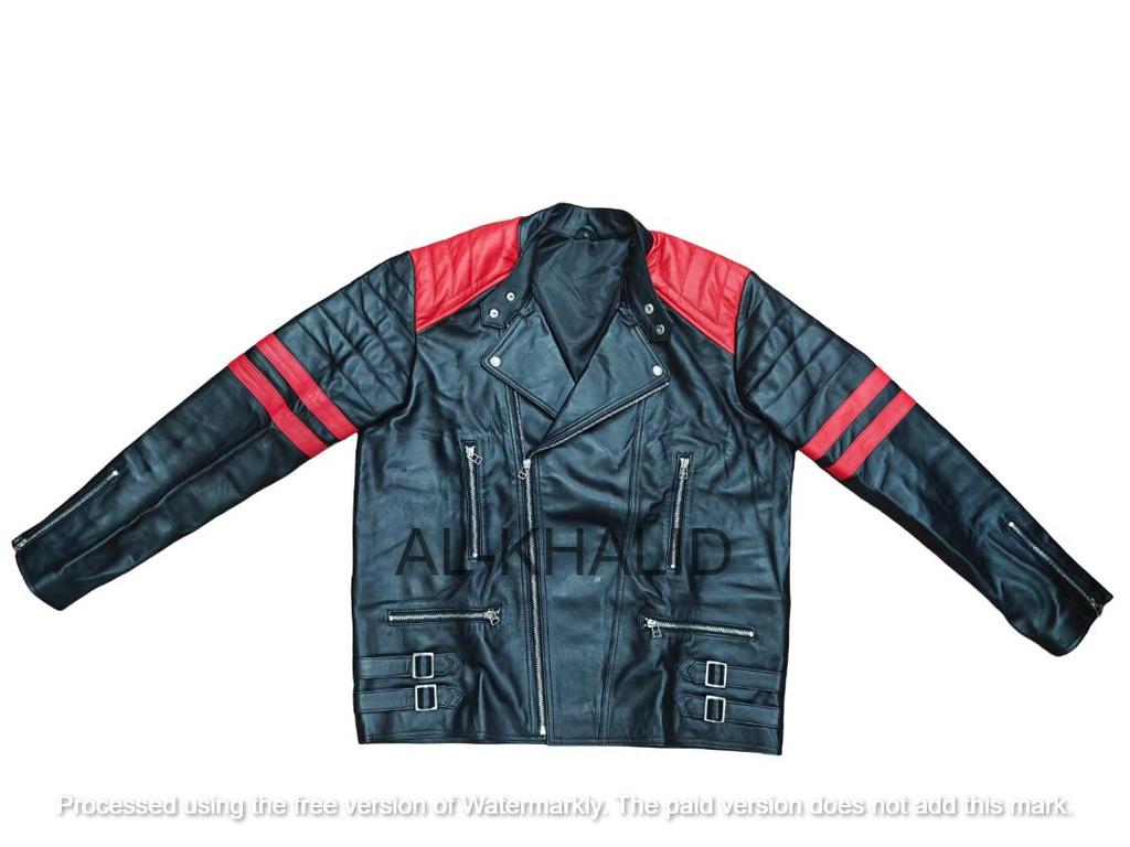 New Men Jacket Black & Red Genuine Lambskin Real Leather Handmade Lambskin Stylish Soft