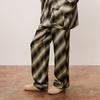 LESS 2O7E12830 Silk Straight-Leg Casual Pants