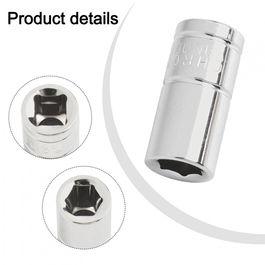 Slotted Ratchet Lock Design 14 Socket Wrench Head Sleeve for Secure Grip 1pc