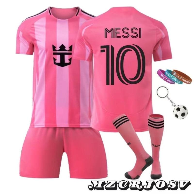 Miami Messi Numero 10 Attrezzatura Sportiva per Bambini Stagione 2025/2026 3 Polsini Portachiavi Poliestere 46795 Rosa