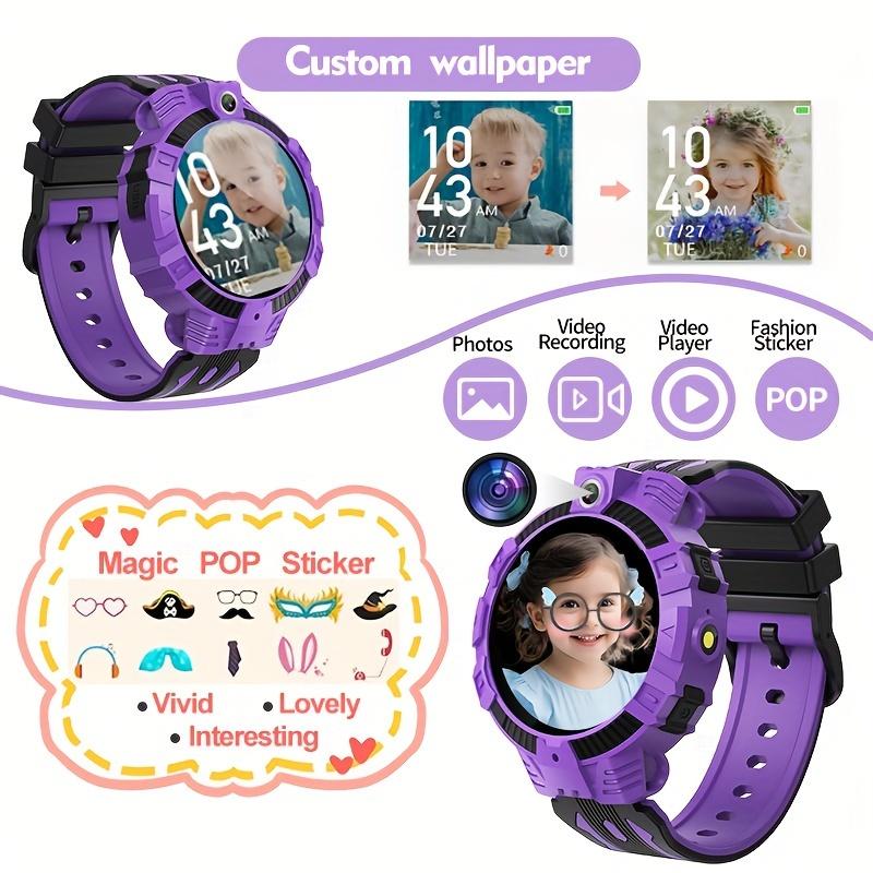 Reloj Inteligente para Niños de 1.44" con Pantalla Táctil, 14 Juegos, Cámara, Reproductor de Música, Alarma, Podómetro y Linterna – Regalo de Reloj Educativo para Niños de 3 a 12 años