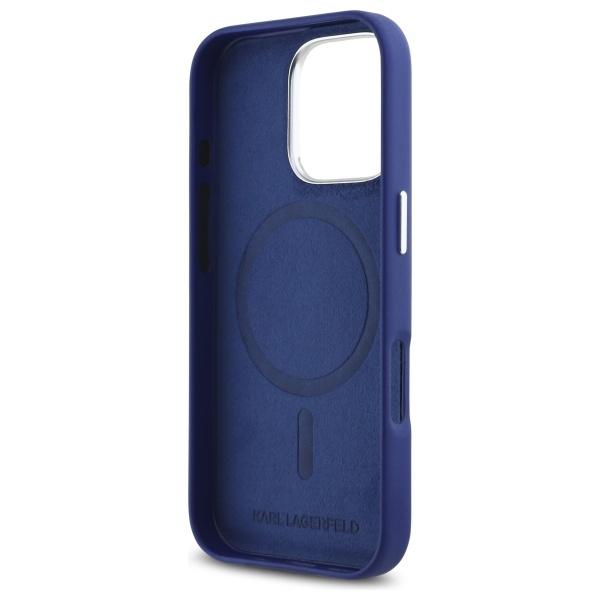 Karl Lagerfeld Klhmp16Xpgmsrpb Iphone 16 Pro Max 6.9 Niebieski/Blue Hardcase Fw Metal Plate Magsafe