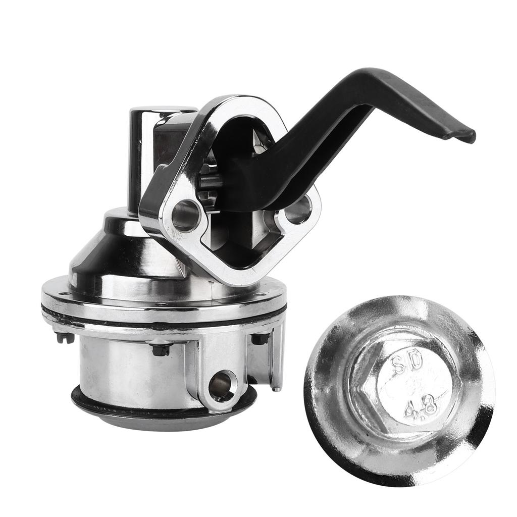 Mechanical Fuel Pump Double Valve Chrome Plated Replacement for FORD SMALL BLOCK WINDSOR V8 221‑351