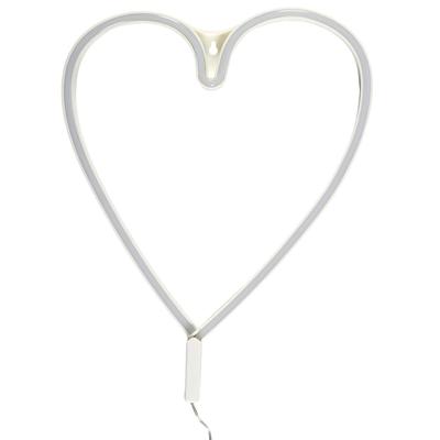 Heart-Shaped Neon Led Lamp White With Usb
