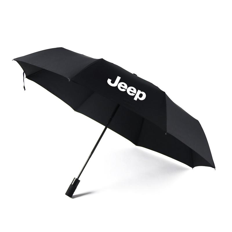 Cup Holders 4S Dealership Car Gift Umbrella Vinyl Sunscreen Sunny Umbrella For Jeep Grand Cherokee Wrangler JK Gladiator Compass