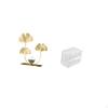 Acrylic Leaves Statue Bookshelf Sculpture Paper Towel Dispenser Modern Decorative Desktop Ornament