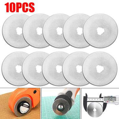 10pcs 28/45mm Rotary Cutter Blades Circular Cutting Patchwork Fabric Leather Refill Replacement Sewing Quilting Tool