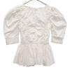 SNIDEL SWFB204070 7 Minutes Sleeve Volume Puff Blouse F White Women Used