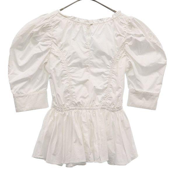 SNIDEL SWFB204070 7 Minutes Sleeve Volume Puff Blouse F White Women Used