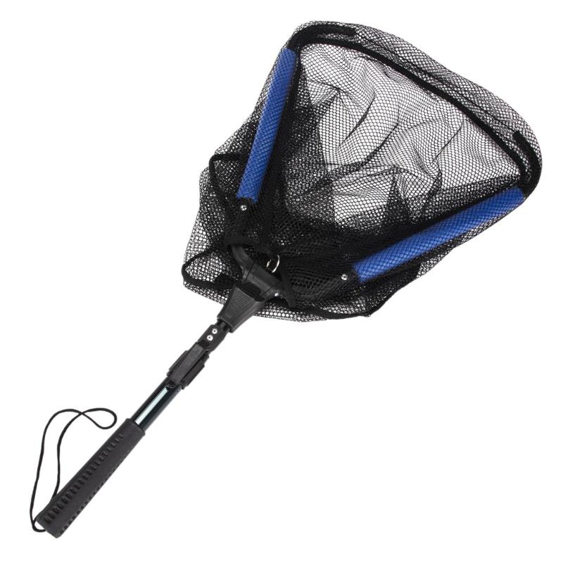 Collapsible Fishing Net Pole Triangle Folding Landing Net Aluminum Alloy Casting Foldable Hand Net for Fly Fishing