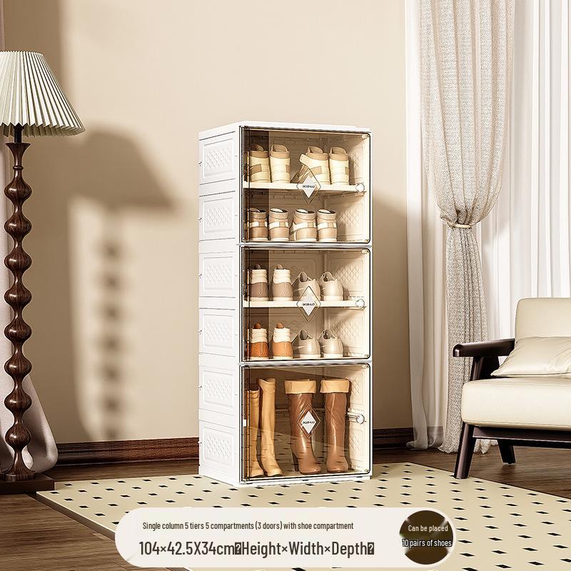 Foldable Dustproof Shoe Storage Cabinet - No Installation Needed