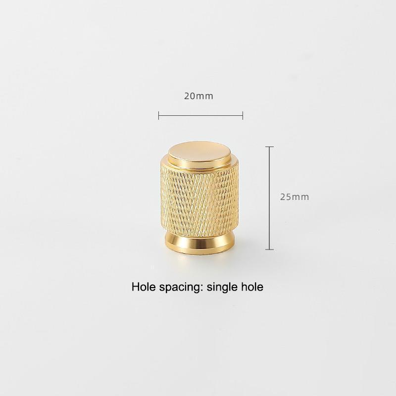 Goldene Rändelgriffe für Schrank und Schublade Aluminiumlegierung Kleiderschrankgriffe Küchenschrankgriffe Rändel-Schubladengriffe