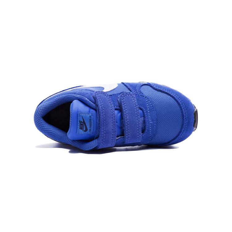 Nike MD Runner 2 Hook loop Abrasion Resistant Low top Running Shoes Blue White Infant Toddler (Unisex) Toddler Shoes 806255 406