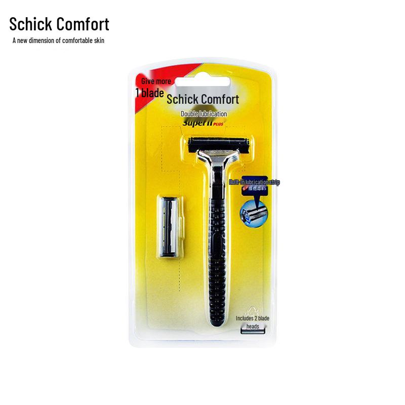 Schick Comfort Razor Handle with 2 Blade Refills жёлтый