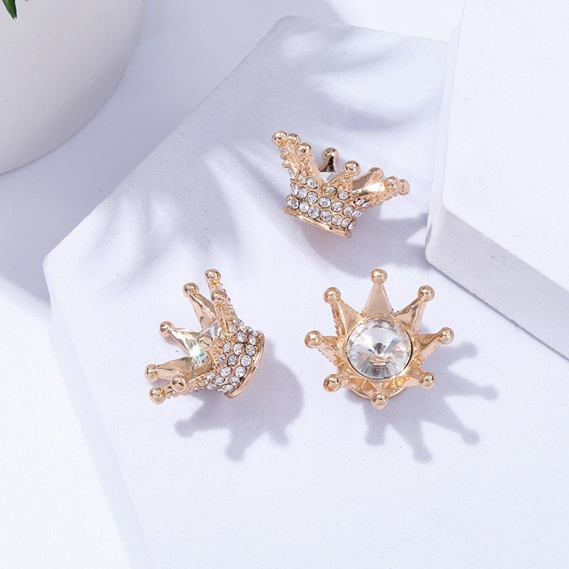 

Украшения в виде короны медведя, инкрустированные стразами, сделай сам, сплав, стразы