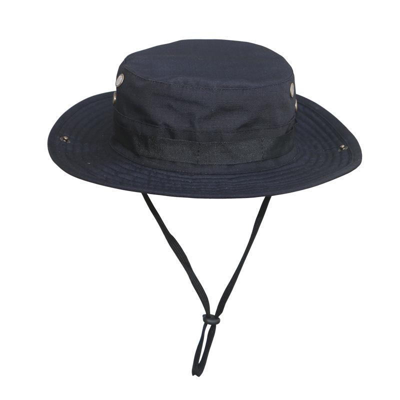 Men's Camouflage Bucket Hat Set: Multifunctional, Breathable, Sun-Protective Fishing Hat with Round Brim.