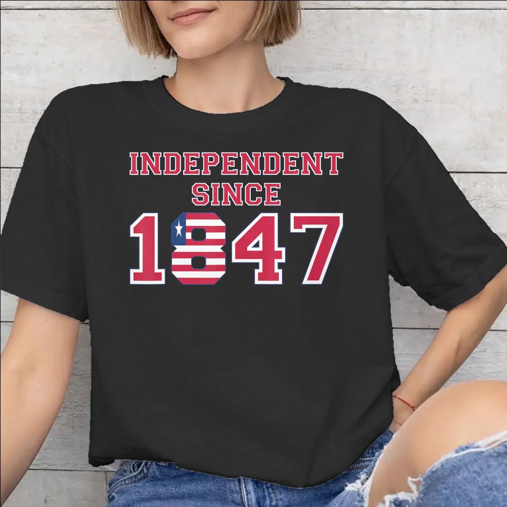 Fashion Liberia Independence Day T Shirt for Men Women 100 Cotton Tee Shirt Short Sleeve Clothing