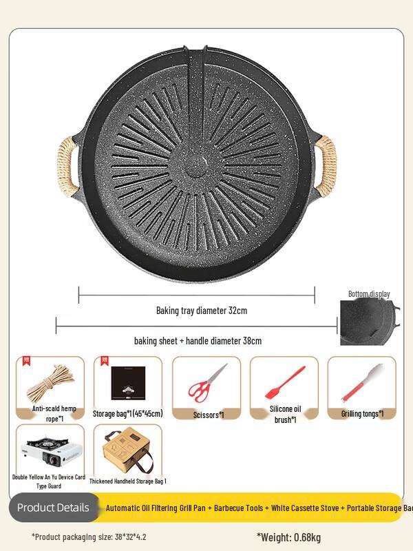 

Naijiang Korean Style Grill Pan for Outdoor & Home Use