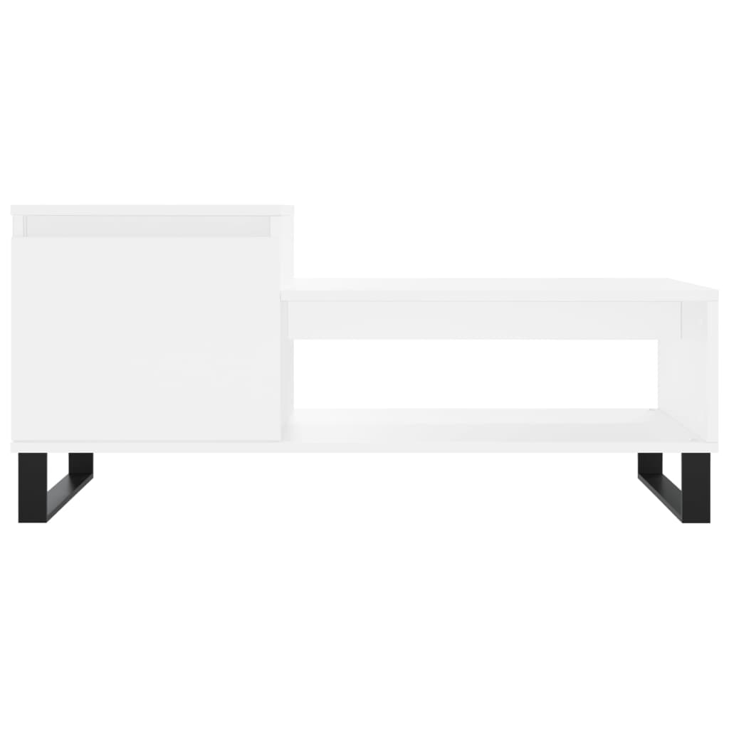  Coffee Table, White 100x50x45 Cm, Wood-based Material