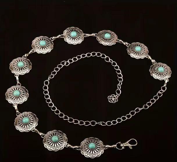 Pearl Hollow Metal Decor Waist Chain Women Waist Accessory With Clasp Lobster